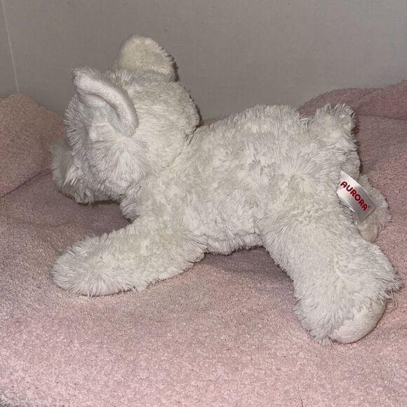 Aurora White 10” White Westie West Highland Terrier Soft plush dog doggie - Picture 4 of 8